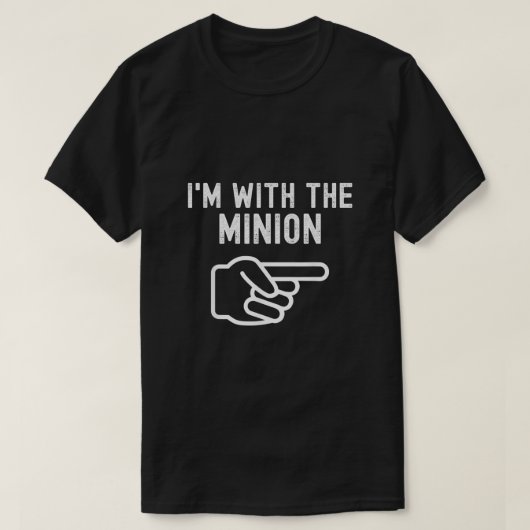 Ik ben met de minion Funny Couples Matching Hhalwe T-shirt (Design voorkant)