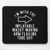 Ik ben met de opblaasbare maffe zwaaiende arm die  muismat (Voorkant)