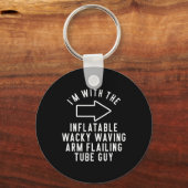 Ik ben met de opblaasbare maffe zwaaiende arm die sleutelhanger (Voorkant)