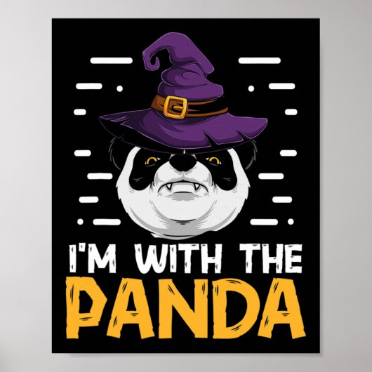 Ik Ben Met De Panda Grappig Koppel Panda Bea Poster (Voorkant)