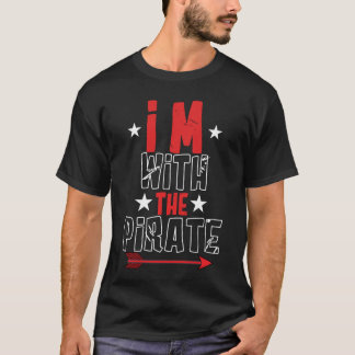 Ik ben met de piraat Halloween-shirts heren dames T-shirt