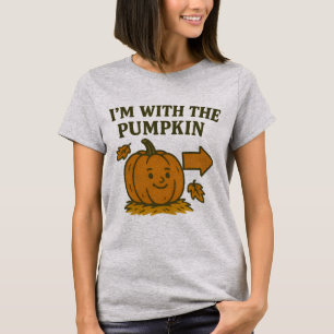 Ik Ben Met De Pompoen T-Shirt Grappige Herfst Ko
