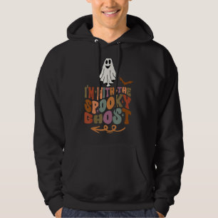 Ik ben met de spoky scary Ghost Cool Groovy Retro Hoodie