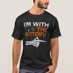 Ik ben met de vlinder kostuum Halloween matching T-shirt