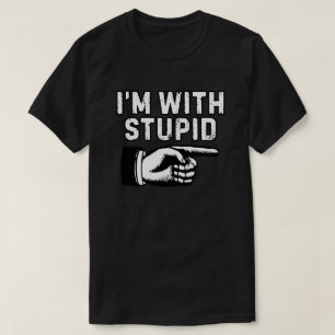 Ik ben met domme wijsvinger t-shirt