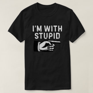 Ik ben met domme wijsvinger t-shirt