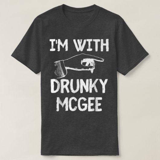 Ik ben met Drunky Mcgee Funny Couples St Patricks  T-shirt (Design voorkant)