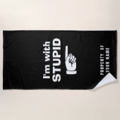 Ik ben met een stomme grappige badhanddoek voor pa (Voorkant)