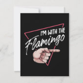 Ik ben met Flamingo Halloween Matching Paar Kostuu Kaart (Voorkant)