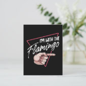 Ik ben met Flamingo Halloween Matching Paar Kostuu Kaart (Staand voorkant)