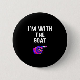 Ik ben met geitenstropdas Dye Halloween bijpassend Ronde Button 5,7 Cm
