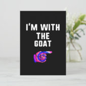 Ik ben met geitenstropdas Dye Halloween bijpassend Save The Date (Staand voorkant)