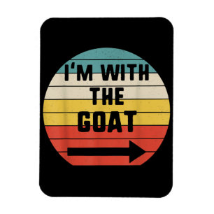 Ik ben met Goat Halloween Matching Couple Costume Magneet