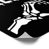 Ik ben met griezelige Skeleton Hand Halloween Poster (Hoek)