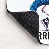 Ik ben met haar Harris een flamingo stem blauw Muismat (Hoek)