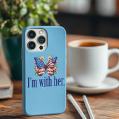 Ik ben met haar Kamala Blue Butterfly iPhone 15 Case