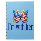 Ik ben met haar Kamala Blue Butterfly Notitieboek (Voorkant)