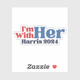 Ik ben met haar Kamala Harris 2024 Vinyl Sticker