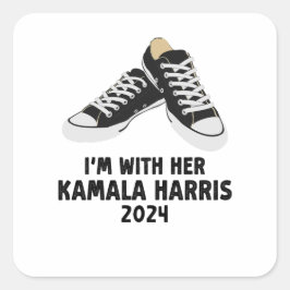 Ik ben met haar Kamala Harris steun Kamala Harris Vierkante Sticker