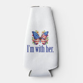 Ik ben met haar Kamala Harris voor President vlind Flesjeskoeler (Voorkant)