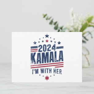 Ik ben met haar Kamala stem voor 2024 Kamala-Harri Kaart