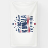 Ik ben met haar Kamala stem voor 2024 Kamala-Harri Spandoek (Verticaal)