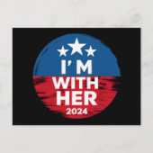 Ik ben met haar Kamala stem voor 2024 President Ka Briefkaart (Voorkant)