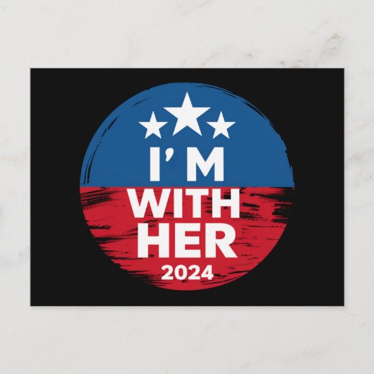 Ik ben met haar Kamala stem voor 2024 President Ka Briefkaart (Voorkant)