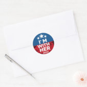 Ik ben met haar Kamala stem voor 2024 President Ka Ronde Sticker (Envelop)