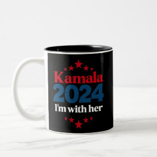 Ik Ben Met Haar Kamala Stem Voor 2024 President Ka Tweekleurige Koffiemok