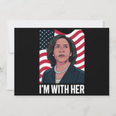 Ik ben met haar Kamala stem voor 2024 President Kaart (Voorkant)