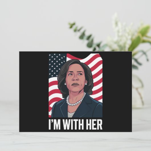 Ik ben met haar Kamala stem voor 2024 President Kaart (Staand voorkant)