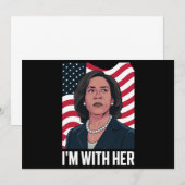 Ik ben met haar Kamala stem voor 2024 President Kaart (Voorkant / Achterkant)