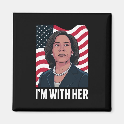 Ik ben met haar Kamala stem voor 2024 President Magneet (Voorkant)
