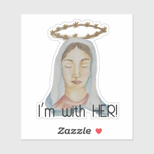 Ik ben met haar - Maria, ontwarster van knopen sti Sticker (Vel)