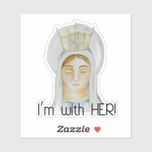 Ik ben met haar - Mary, Queen of Heaven Sticker (Vel)