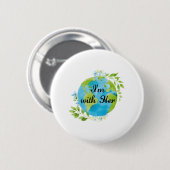 Ik ben met haar ronde button 5,7 cm (Voorkant /achterkant)