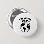 Ik Ben Met Haar Ronde Button 5,7 Cm (Voorkant /achterkant)