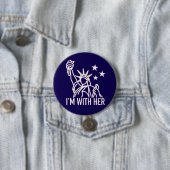 Ik ben met haar ronde button 7,6 cm (In situ)
