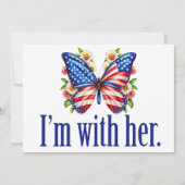 Ik ben met haar Schattigee Kamala Harris Butterfly (Voorkant)