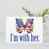 Ik ben met haar Schattigee Kamala Harris Butterfly (Staand voorkant)