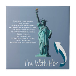 Ik ben met haar! tegeltje