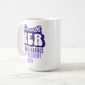 Ik ben met haar tekst Kamala Harris voor President Koffiemok (Voorkant links)