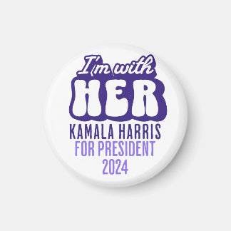 Ik ben met haar tekst Kamala Harris voor President Magneet
