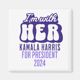Ik ben met haar tekst Kamala Harris voor President Magneet