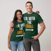 Ik ben met haarrol kostuum grappig Halloween koppe T-shirt (Unisex)