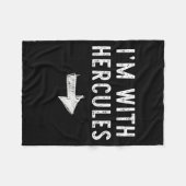 Ik ben met Hercules Grappig Halloween Koppel Kostu Fleece Deken (Voorkant (Horizontaal))