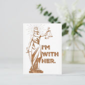 Ik ben met het Briefkaart van de Gerechtelijke Pro (Staand voorkant)