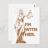 Ik ben met het Briefkaart van de Gerechtelijke Pro (Voorkant / Achterkant)