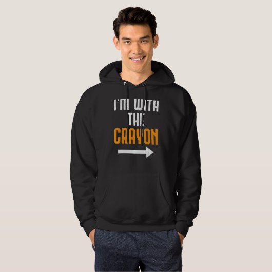 Ik ben met het Crayon Shirt kostuum Funny Hallowee (Voorkant volledig)